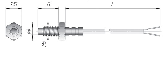 Термопара К3 для контроля температуры прессформ, подшипников