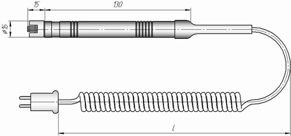 Поверхностная термопара ХА(K) с кабелем
