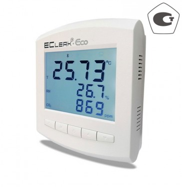  Измеритель-регистратор EClerk-Eco-M-RHTС-11 температуры, относительной влажности, уровня CO2 в воздухе, с дисплеем